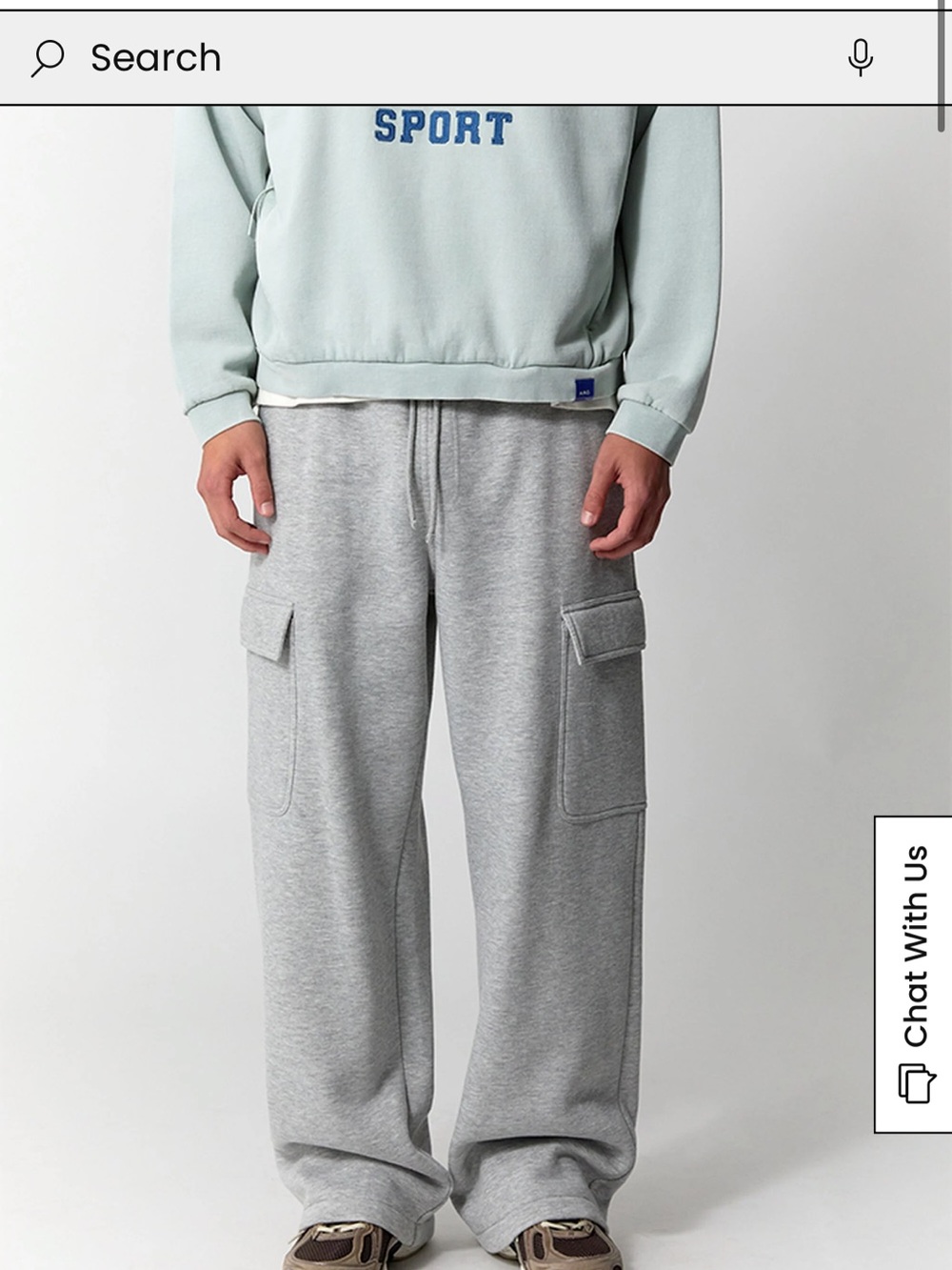 Pacsun Grey Cargo Extreme Baggy Sweatpants